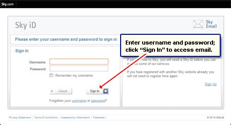 log into my sky email.